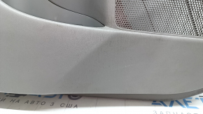 Panou decorativ ușă spate stânga Toyota Prius V 15-17 gri, cotiera piele gri, cu mâner, zgârieturi, element de fixare rupt