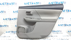 Ornamente ușă spate dreapta Toyota Prius V 15-17 gri, cotiera piele gri, cu mâner, zgârieturi, uzat