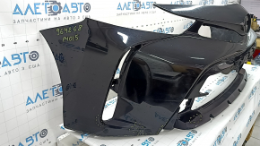 Bara față, nefinisată, Toyota Prius V 15-17 rest, neagră, crăpătură, crăpături la elementele de fixare, zgârieturi