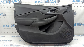 Обшивка двери карточка передняя левая Chevrolet Volt 16- черная, с черной вставкой кожа, подлокотник кожа черная, с ручкой, без накладки и кнопок, царапины