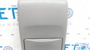 Ornamente console centrale spate pentru Toyota Prius V 15-17, gri, cu suporturi pentru pahare, zgârieturi