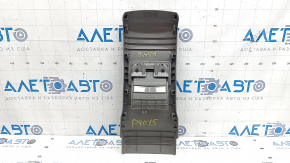 Ornamente console centrale spate pentru Toyota Prius V 15-17, gri, cu suporturi pentru pahare, zgârieturi
