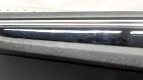 Ornamente ușă, stânga față, Porsche Macan 15-26, negru, bază, inserție, negru lucios, cotieră, piele neagră, zgârieturi pe inserție