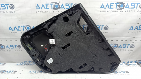 Ornamente ușă, spate stânga, Porsche Macan 15-18, piele neagră, fără iluminare din spate și perdele, inserție neagră lucioasă, cotieră din piele neagră, zgârieturi