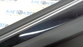 Ornamente ușă, spate stânga, Porsche Macan 15-18, piele neagră, fără iluminare din spate și perdele, inserție neagră lucioasă, cotieră din piele neagră, zgârieturi