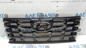 Решетка радиатора grill в сборе Hyundai Tucson 22-24 без камеры, с хромом