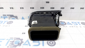 Deflector de aer față stânga pentru Porsche Macan 15-18 fără iluminare din spate, negru cu crom