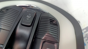 Плафон освещения передний Porsche Macan 15-26 с накладкой, черный под панораму, Home link, Light pkg и парктроники, треснуты решетки плафонов