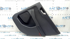 Ornamente ușă spate dreapta Ford Escape MK4 20-22 negru cu inserție din plastic negru, cotiera piele neagră, cu mâner, zgârieturi