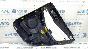 Panou ornamental ușă, spate stânga, Ford Escape MK4 20-22, negru cu inserție din plastic negru, cotieră din piele neagră, cu mâner, zgârieturi, suport rupt