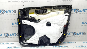 Panou ușă stânga față pentru Ford Escape MK4 2020-2022, negru cu inserție din plastic negru, cotieră din piele neagră, ornament gri, cu mâner, zgârieturi, lovituri