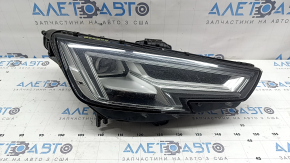 Фара передняя правая в сборе Audi A4 B9 17-19 Full LED, царапины, сколы, под полировку