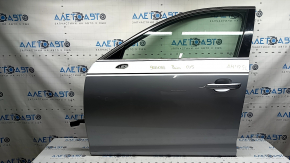 Дверь в сборе передняя левая Audi A4 B9 17-18 серебро LZ7G, keyless, тычка, крашена 0,15