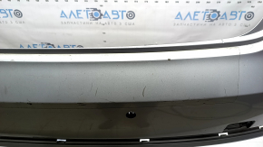 Bara spate nefinisată pentru Audi A4 B9 18-19 S-Line cu 4 senzori de parcare, argintie LZ7G, fără mufă, zgârieturi, presată, scară