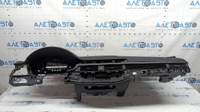 Торпедо передняя панель с AIRBAG Audi A4 B9 17-25 черная, без проекции, Bang and Olufsen, с дефлектором