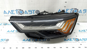 Фара передняя левая в сборе Audi A6 C8 19-25 LED, Matrix и Multi beam с уплотнителем, желтит LED, под полировку
