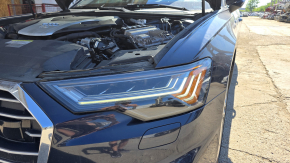 Фара передняя левая в сборе Audi A6 C8 19-25 LED, Matrix и Multi beam с уплотнителем, желтит LED, под полировку