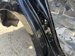 Aripă laterală, spate dreapta, Toyota Prius V 12-17, pe caroserie, neagră, lovituri, denivelări