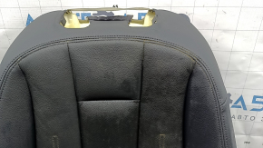 Tapițerie spătar scaun șofer Audi A4 B9 17-19, piele neagră, încălzită, curățabil chimic