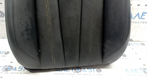 Tapițerie spătar scaun șofer Audi A4 B9 17-19, piele neagră, încălzită, curățabil chimic
