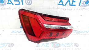 Фонарь внешний крыло левый Audi A6 C8 19-25 под анимацию, с хром молдингом, потерт