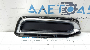 Накладка губы заднего бампера левая Audi A6 C8 19-23 с молдингом, хром, S-line, сломаны крепления, вздулся хром