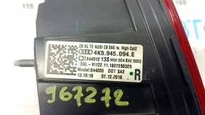 Фонарь внутренний крышка багажника правый Audi A6 C8 19-25 под анимацию, скол