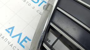 Решетка радиатора в сборе Audi A6 C8 19-23 под парктроники и радар, черный мат с хромом, с эмблемой quattro, обрамлением радара, песок