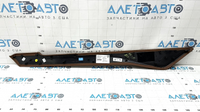 Ornamente laterale stânga pentru consola centrală a Audi A6 C8 19-25, piele maro deschis