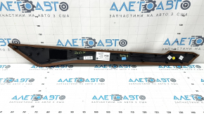 Panou decorativ lateral dreapta pentru consola centrală a Audi A6 C8 19-25, piele maro deschis, cu prinderi