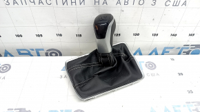 Ручка АКПП с накладкой шифтера VW Jetta 22-26 кожа черная, с подсветкой, царапины, трещина