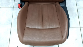 Водительское сидение Audi A6 C8 19-25 с airbag, электрическое, подогрев, вентиляция, кожа светло-коричневая, черный пластик, коррозия кронштейна, микротрещины