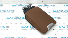 Cotiera consolei centrale Audi A6 C8 19-25 piele maro deschis, cu prinderi