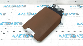 Cotiera consolei centrale Audi A6 C8 19-25 piele maro deschis, cu prinderi