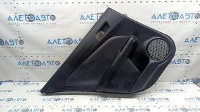 Panou decorativ ușă spate stânga Toyota Prius 50 Prime 17-22 negru, inserție piele neagră, cotiera piele neagră, zgârieturi