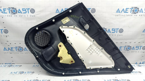 Panou decorativ ușă spate stânga Toyota Prius 50 Prime 17-22 negru, inserție piele neagră, cotiera piele neagră, zgârieturi