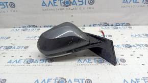 Зеркало боковое правое в сборе Toyota Prius 50 16-20 6 пинов, BSM, графит, трещина в крышке, отсутствует фрагмент крышки, царапины, после ремонта