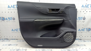 Panou ornamental ușă față stânga Toyota Venza 21-22 XLE, Limited neagră, piele, scaun cu memorie, gri închis, fără butoane, zgârieturi
