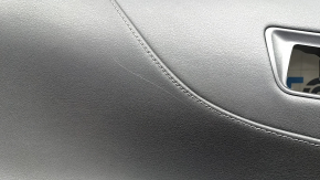 Panou ornamental ușă spate stânga Toyota Venza 21-22 XLE, piele neagră Limited cu cusături gri, garnitură gri închis, cu buton, zgârieturi