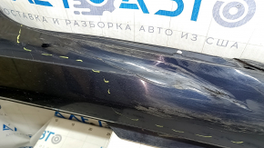 Prag dreapta Audi A6 C8 19-25 S-Line, albastru LX5B, zgârieturi, rupturi, urme de zgârieturi
