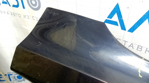 Prag dreapta Audi A6 C8 19-25 S-Line, albastru LX5B, zgârieturi, rupturi, urme de zgârieturi