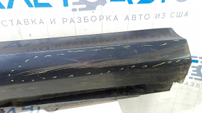 Prag dreapta Audi A6 C8 19-25 S-Line, albastru LX5B, zgârieturi, rupturi, urme de zgârieturi