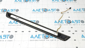 Ornamente prag exterior Audi A6 C8 19-25 negre cu inserție cromată și iluminare din spate, S-Line, zgârieturi