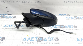 Ansamblu oglindă retrovizoare stânga pentru Mazda 3 19-22 4D, 6 pini, semnalizare, încălzită, BSM, fabricație japoneză, albastru