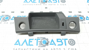 Накладка центральной консоли передняя под кнопку start/stop Audi Q5 80A 18-25 серая, трещина в креплении, царапины