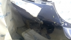 Бампер задний голый Mazda 3 19-26 4d, синий, незаводские отверстия, отсутствует фрагмент, трещина