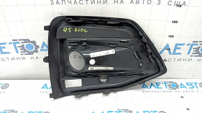 Решетка переднего бампера левая Audi Q5 80A 21-25 с хромом, черный мат