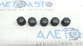 Заглушка колпачок колесного болта 5шт Audi A4 B9 17-25 серая