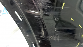 Бампер задний голый верхняя часть Audi Q5 80A 21-25 под парктроники, черный, прижат, надорван, трещины, царапины, отсутствует фрагмент