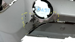 Bara față netratată, partea superioară, Jeep Compass 22-26, fără senzori de parcare, proiectoare de ceață cu halogen, argintiu, zgârieturi, lovituri
